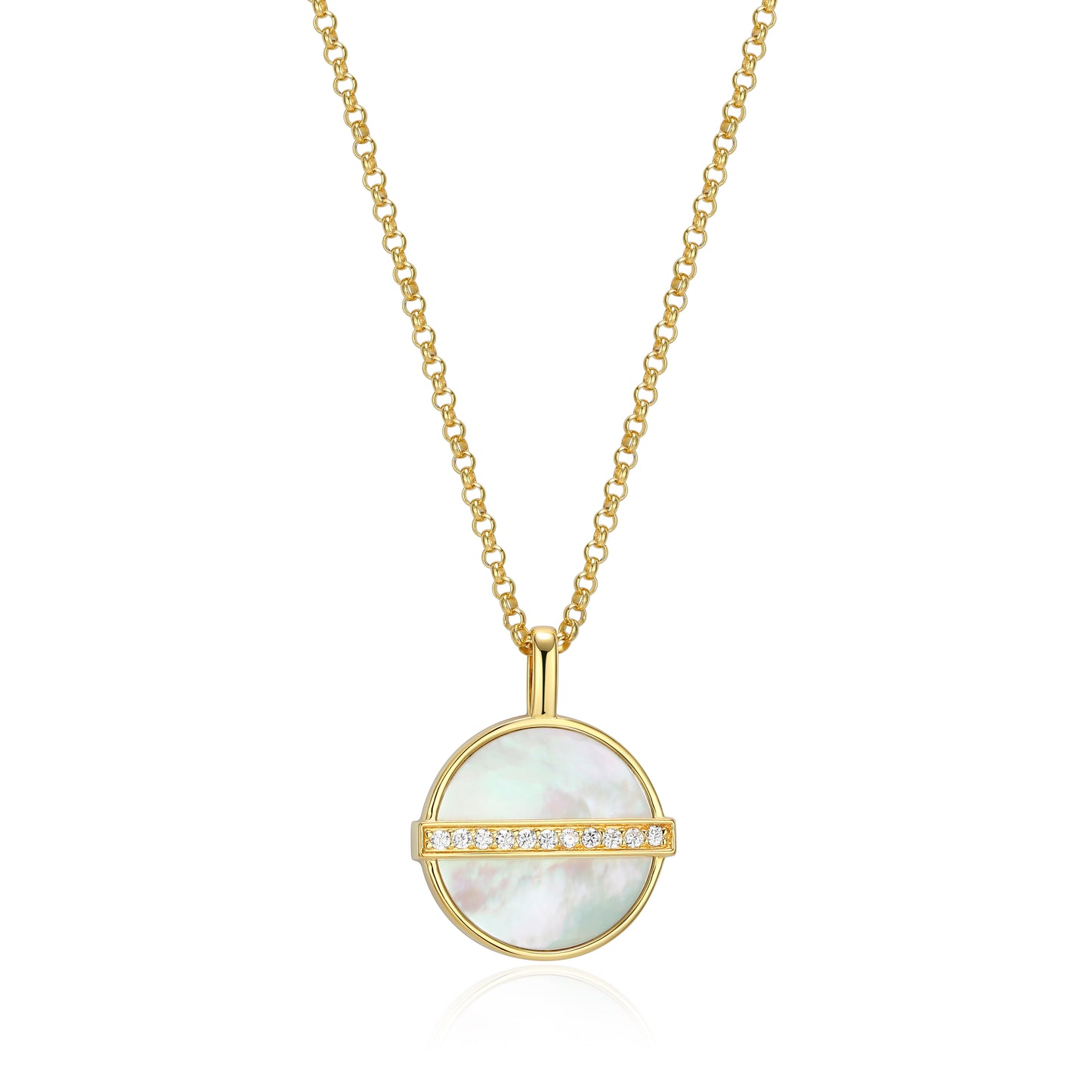 LN0300 - Lucency Mother of Pearl Pendant Necklace | elle
