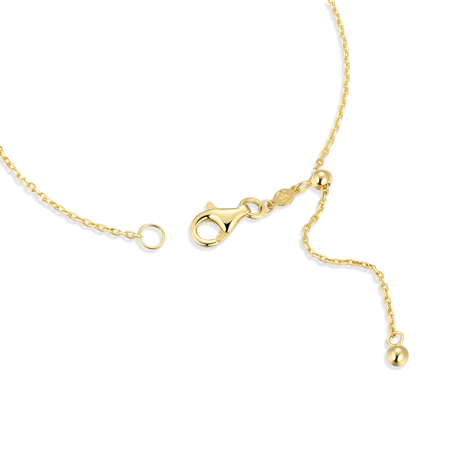 Mini Paperclip Pendant & Lab-Created Diamond Accent Bracelet in 14K Yellow Gold-Plated Sterling Silver | M by Monte Luna