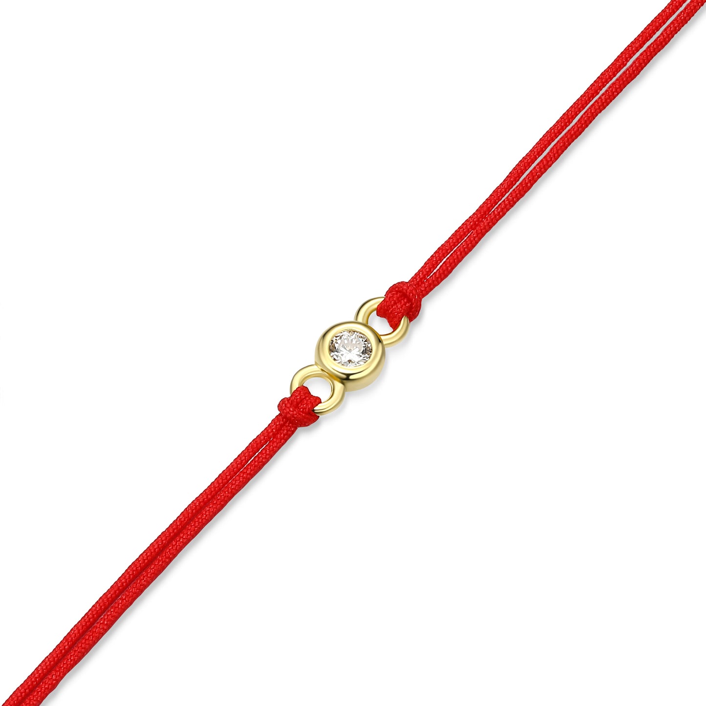 BB0320 - Bezel-Set Double Silk Cord Bracelet | m by monte luna