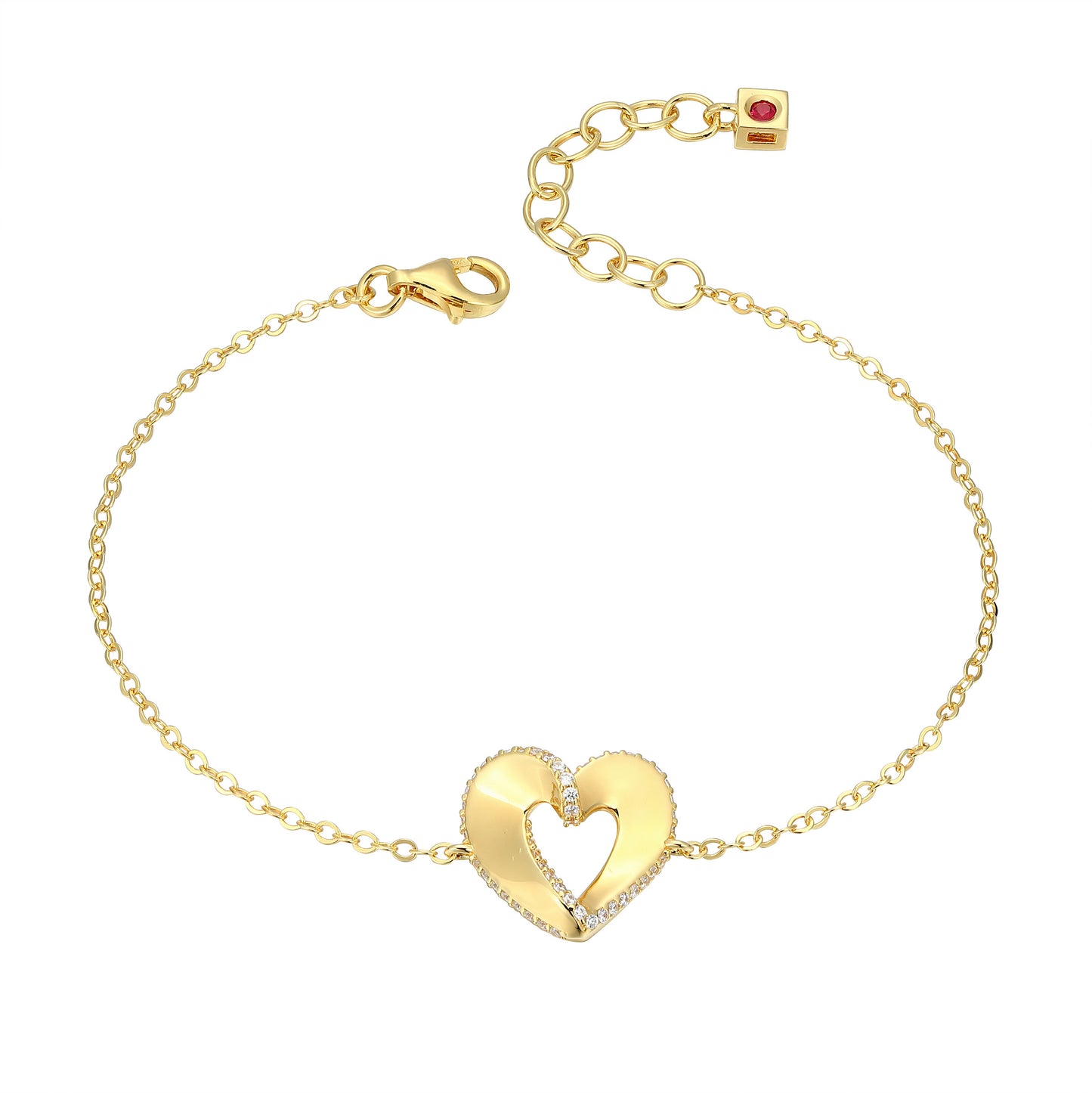LB0251 - Heart Ribbon Bracelet | elle