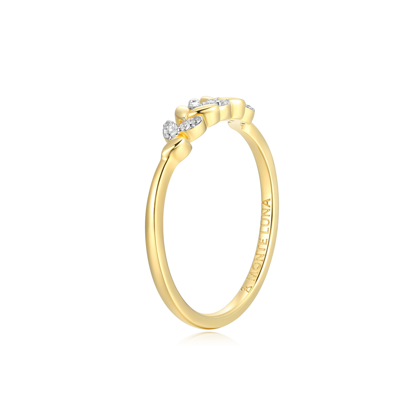 Laurel Statement Ring in 14K Yellow Gold-Plated Sterling Silver | M by Monte Luna