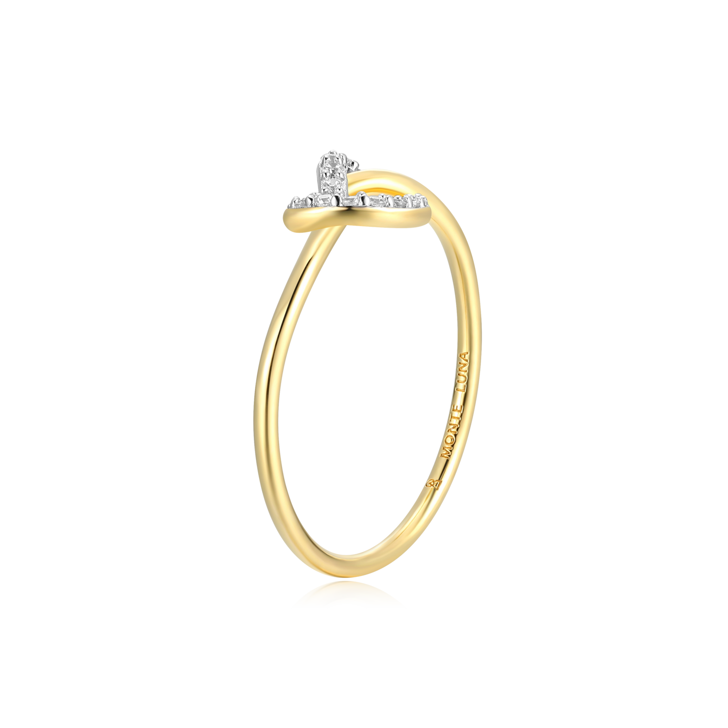 Knot Statement Ring in 14K Yellow Gold-Plated Sterling Silver | M by Monte Luna