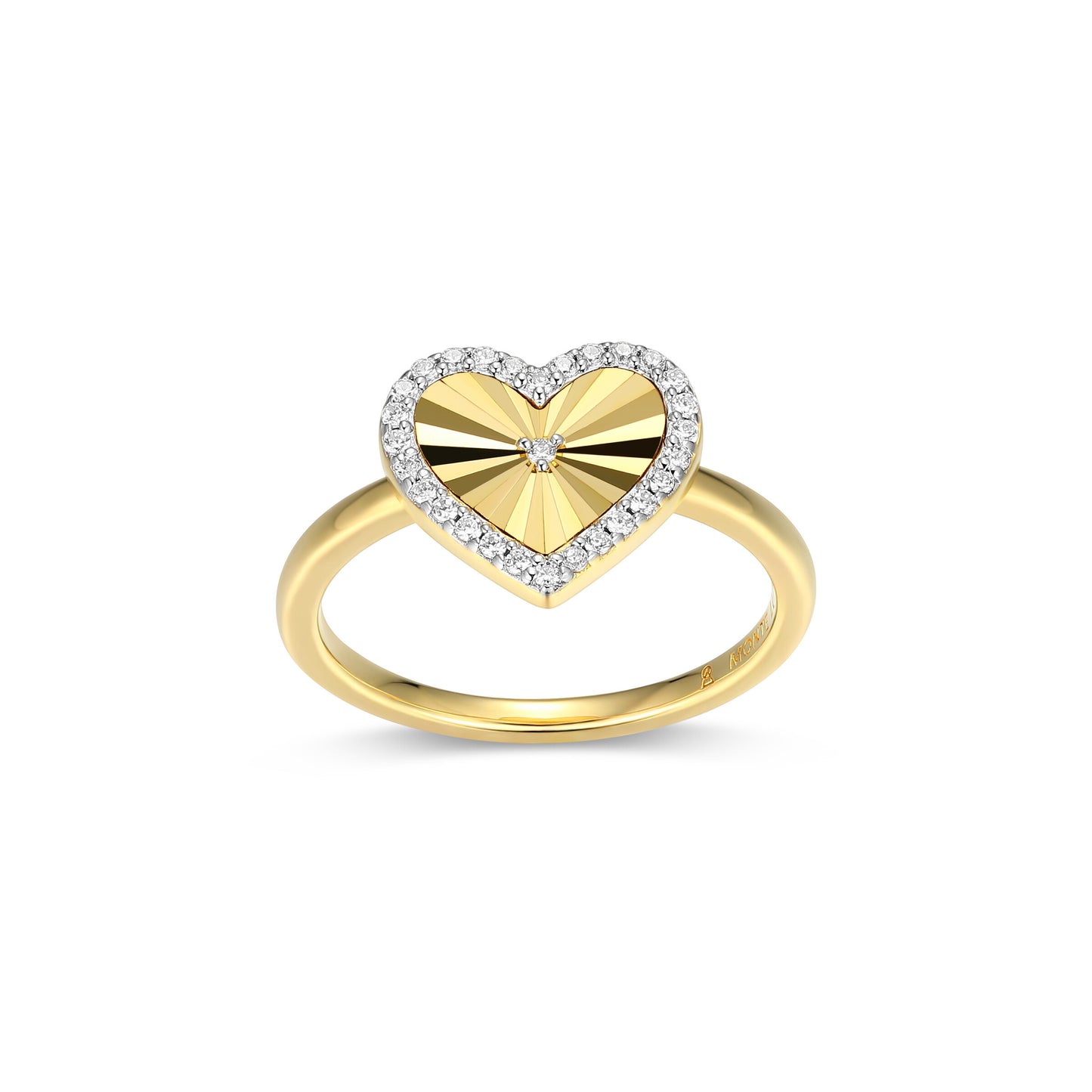 BR0311Y5 - Sunray Heart Ring | m by monte luna