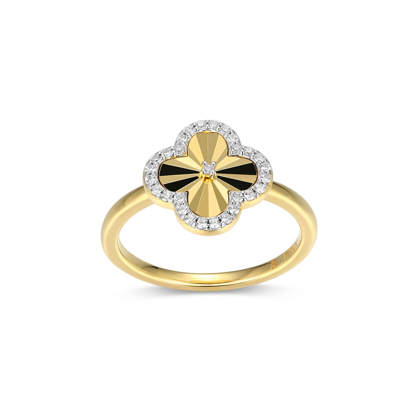 BR0309Y5 - Sunray Clover Ring | m by monte luna