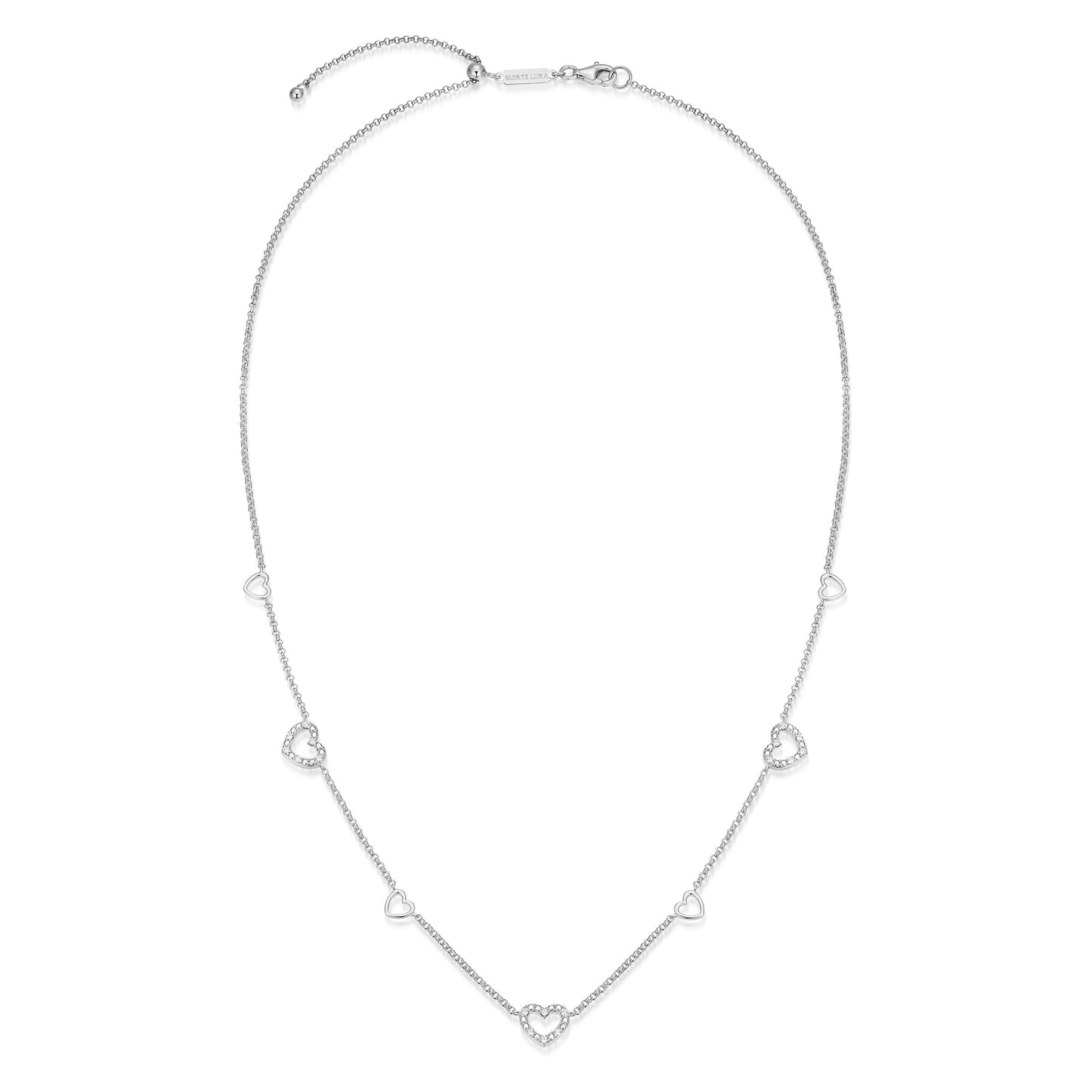BN0274W - Amoré Station Lab-Created Diamond Bolo Necklace | m by monte luna