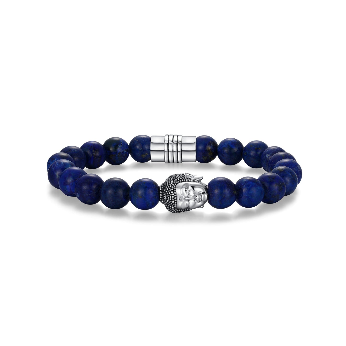 Strata Buddha Lapis Lazuli Beaded Bracelet - 8.75" | ethos