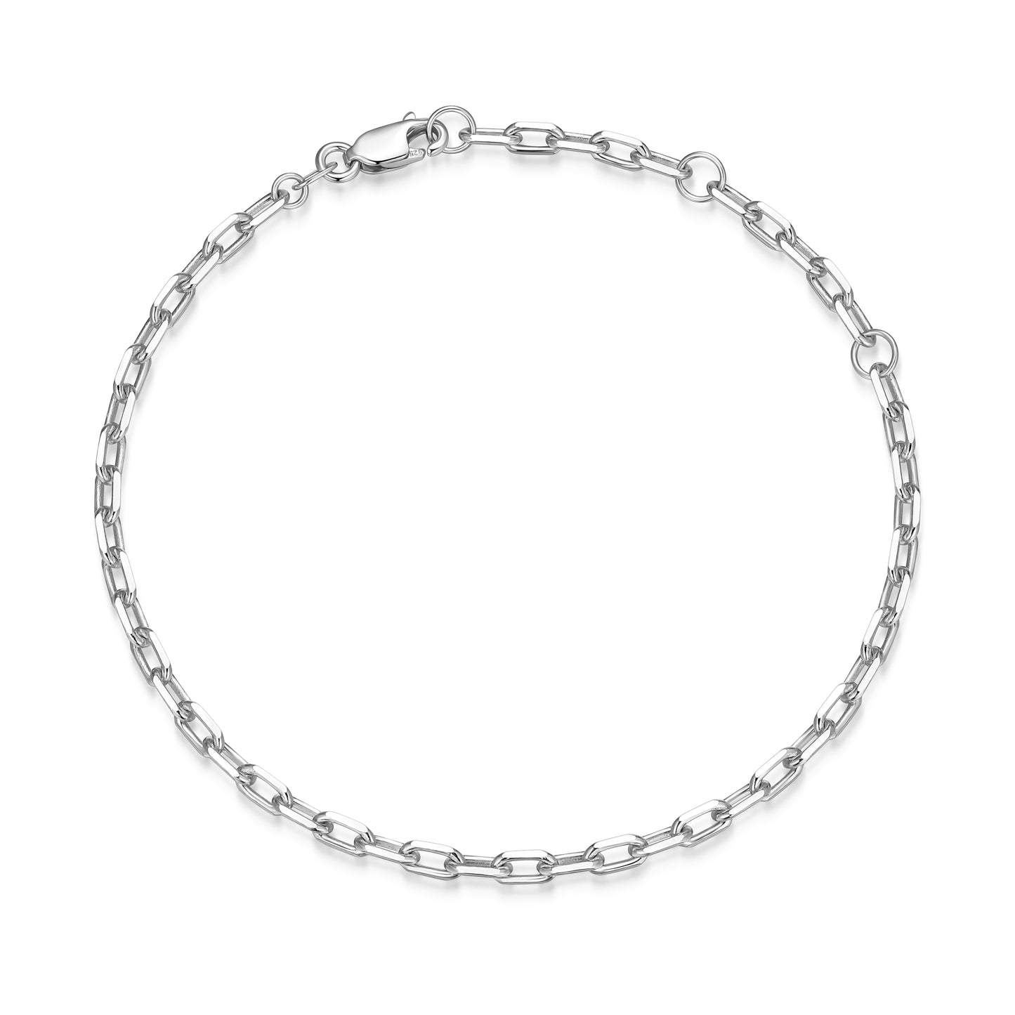 RB0244W - Faceted Cable Chain Bracelet | reign
