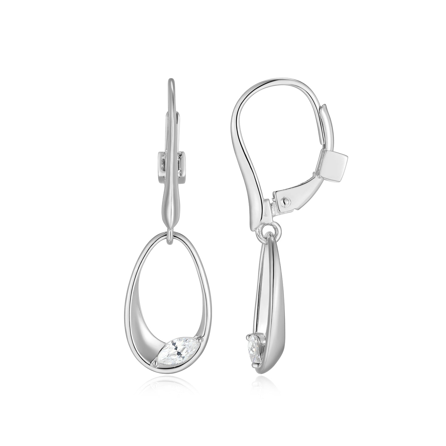 LE0278 - Sculpted Oval Leverback Earrings | Paris 1901