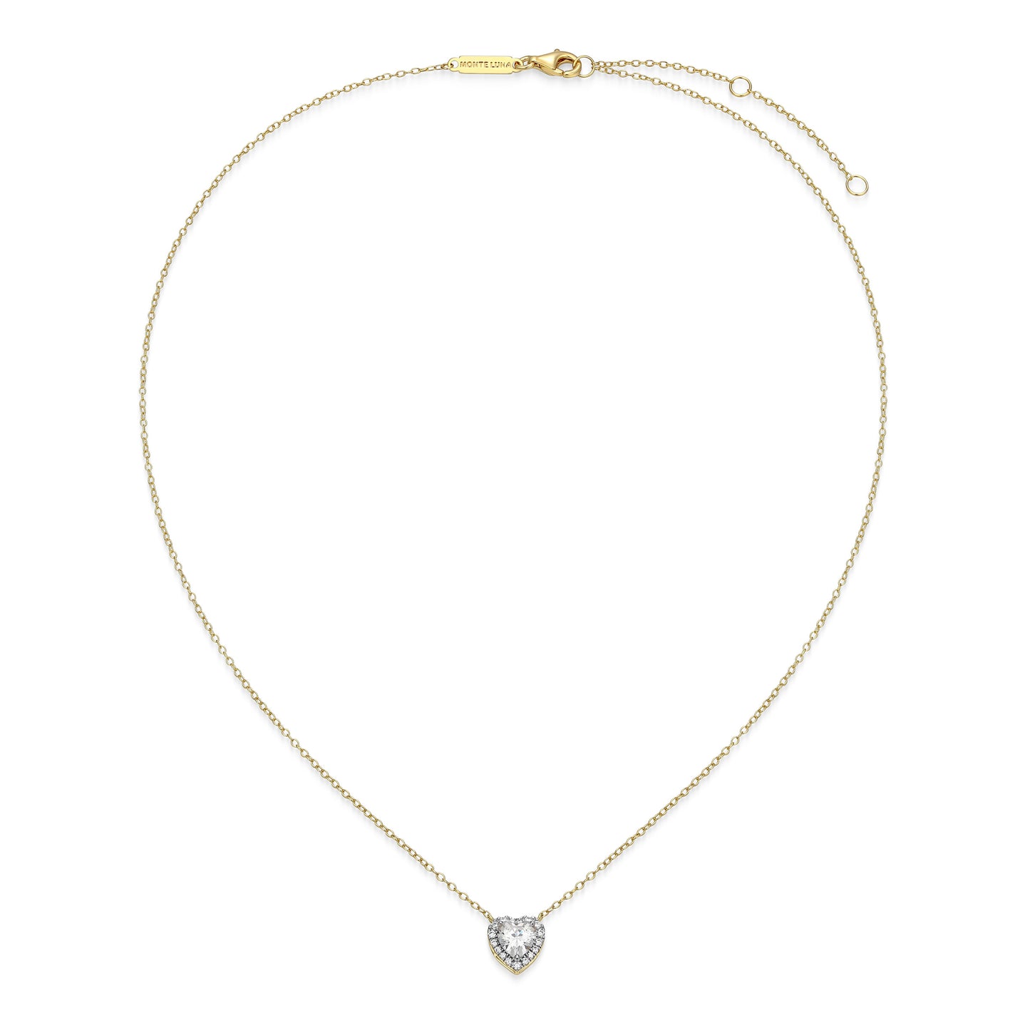 MN0149Y - Amoré Halo Necklace | Monte Luna