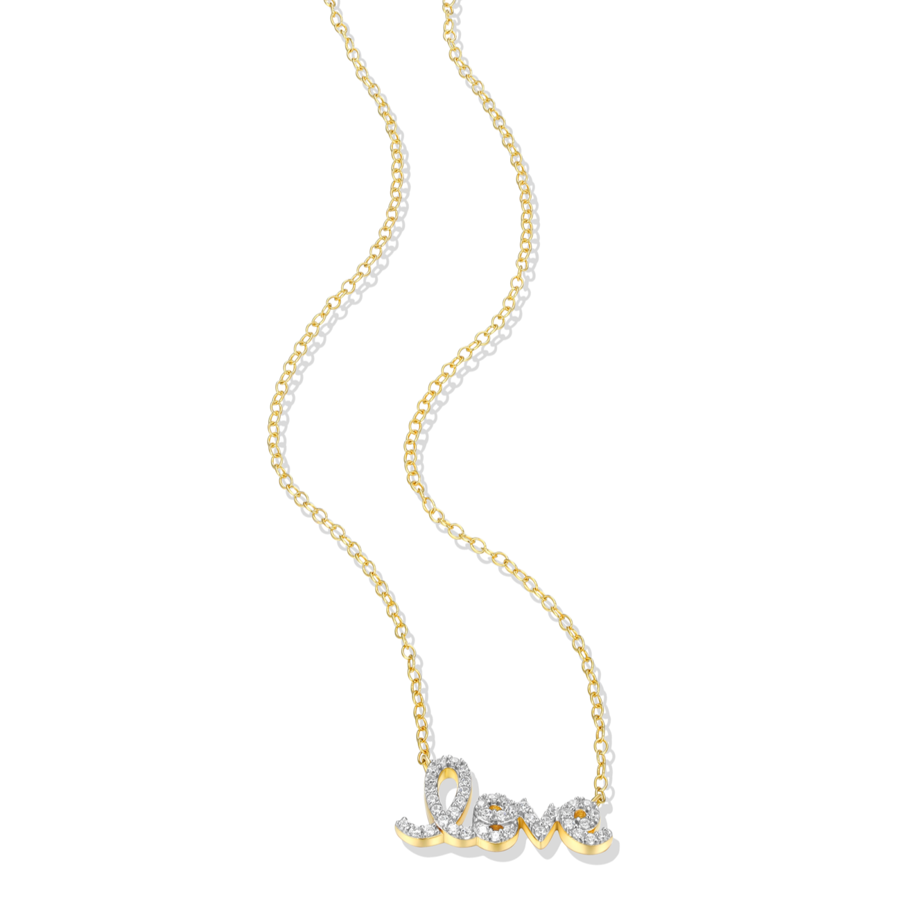 Love Statement Necklace in 14K Yellow Gold-Plated Sterling Silver | M by Monte Luna