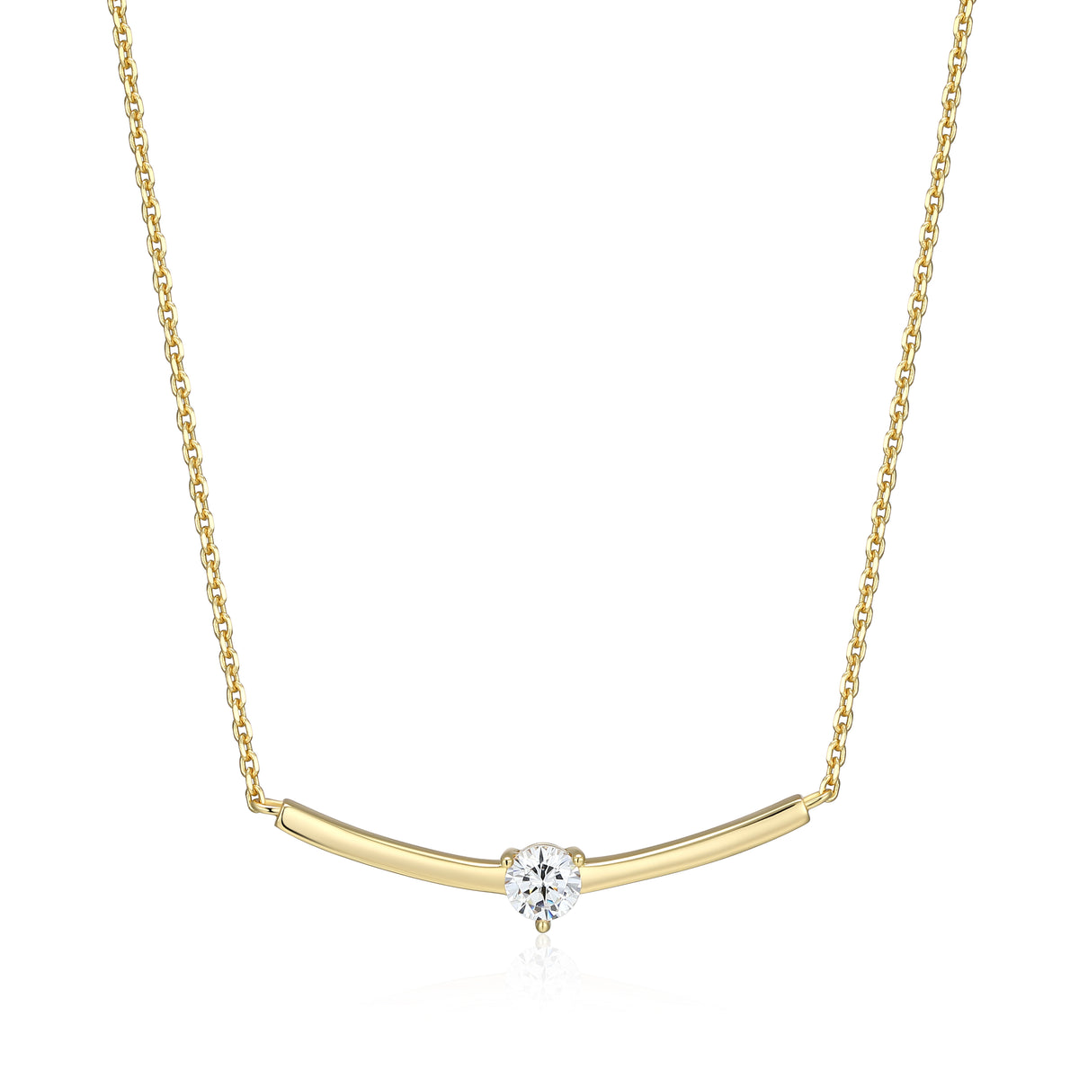 RN0229 - Solitaire Bar Necklace | reign