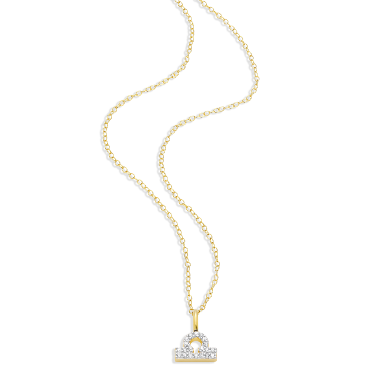 Libra Constellation Pendant Necklace in 14K Yellow Gold-Plated Sterling Silver | M by Monte Luna