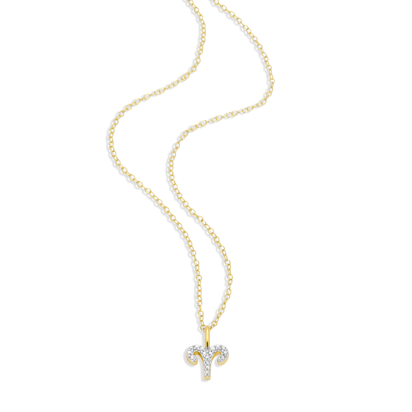 Aries Constellation Pendant Necklace in 14K Yellow Gold-Plated Sterling Silver | M by Monte Luna
