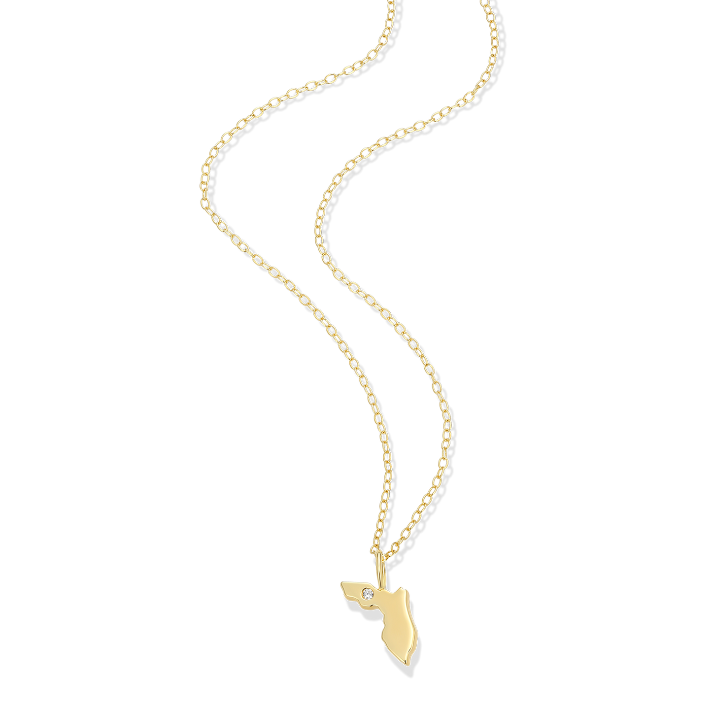Florida State Lab-Created Diamond Pendant Necklace in 14K Gold-Plated Sterling Silver | M by Monte Luna