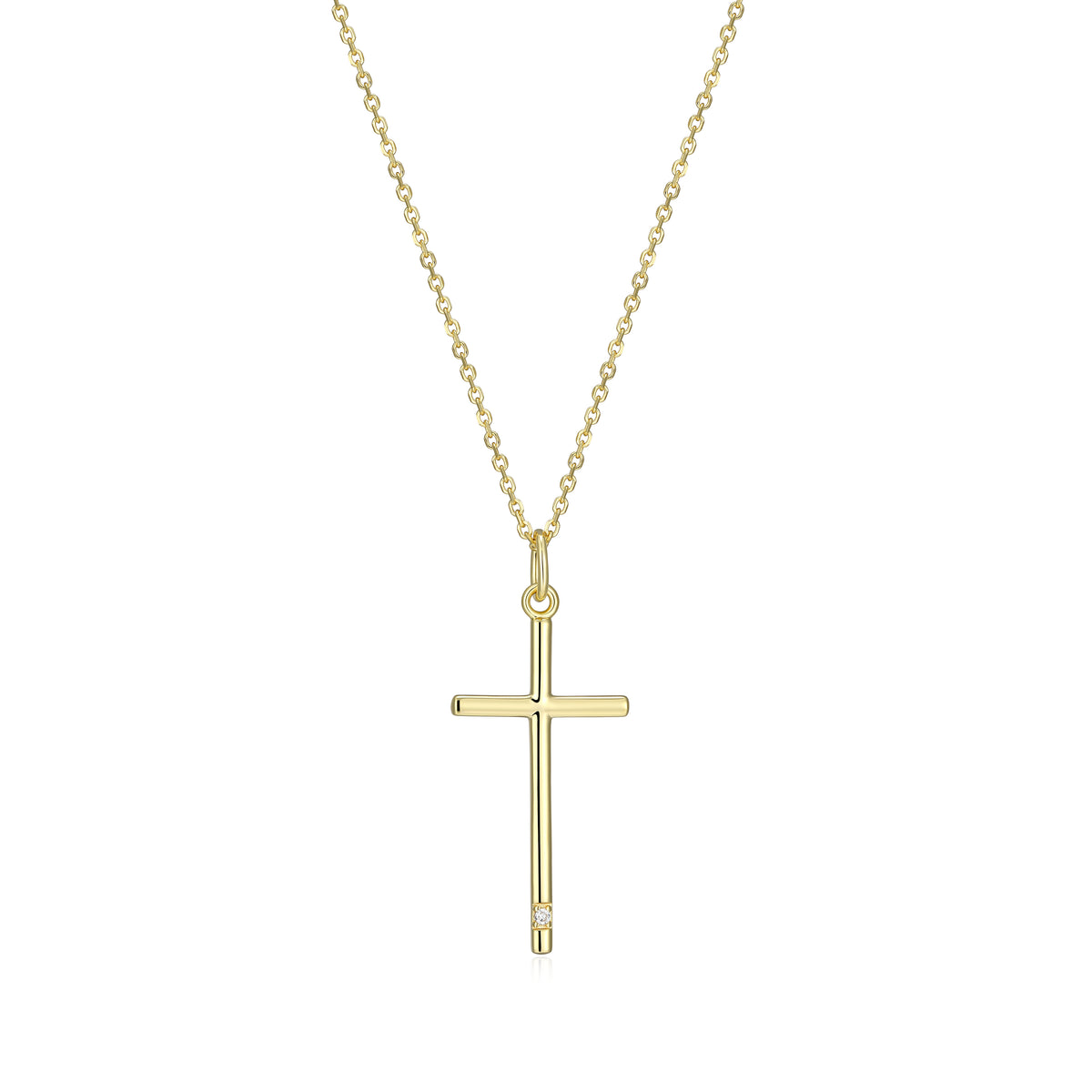 RN0225 - Minimalist Cross Pendant Necklace | reign
