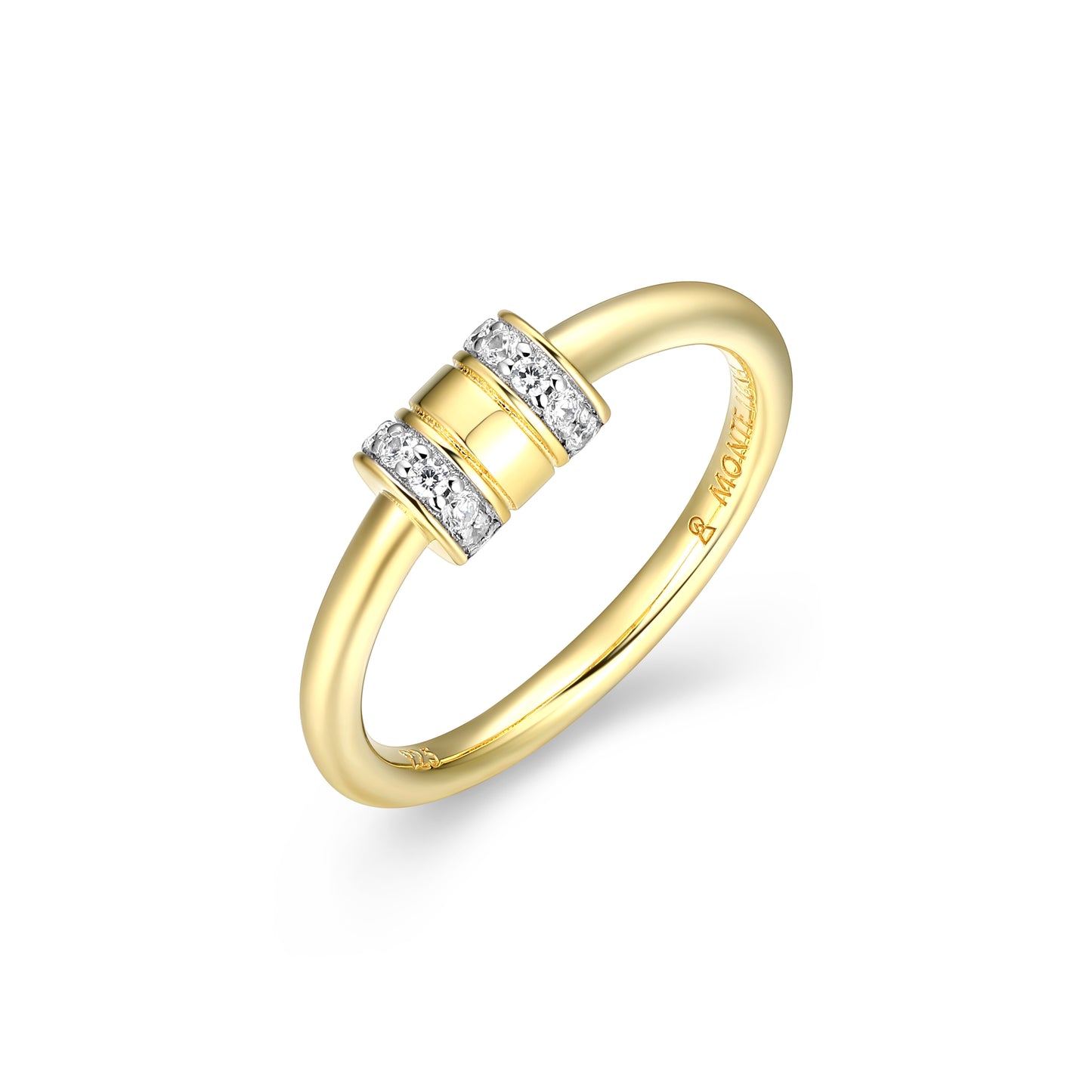 BR0273Y - Rondelle Lab-Created Ring | m by monte luna