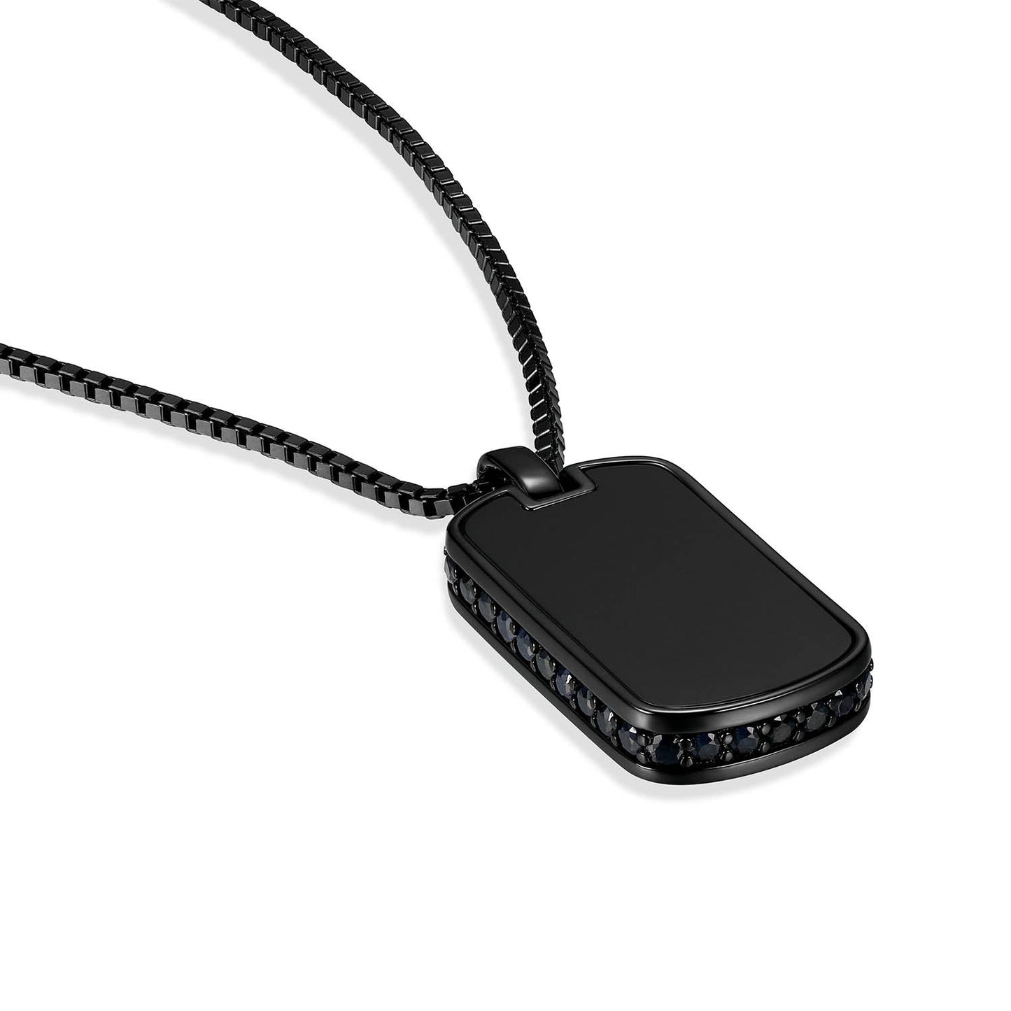 Eclipse Gunmetal Rhodium Finish Sterling Silver Necklace - UN0065 | ethos