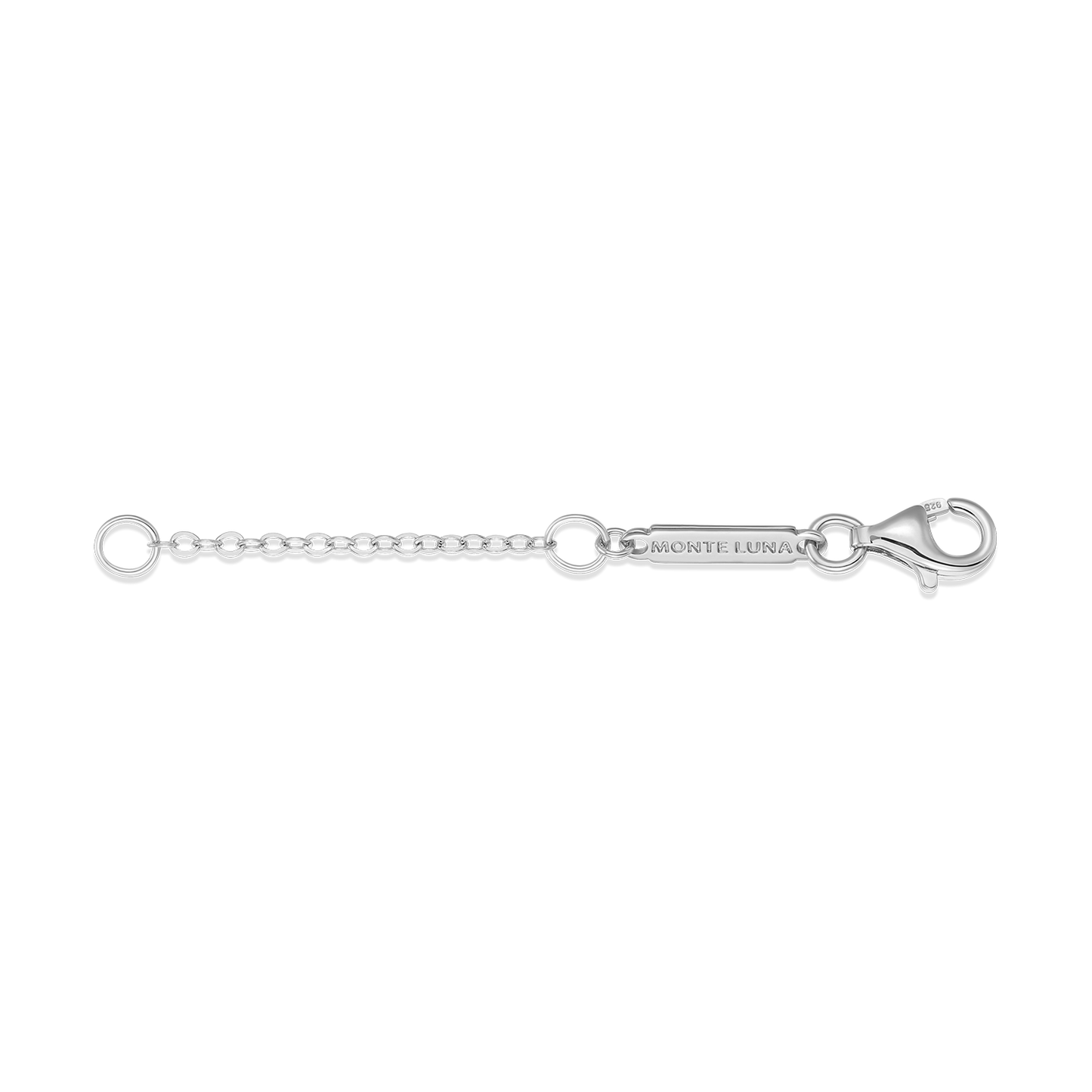 2" Cable Chain Extender in Rhodium-Plated Sterling Silver | M by Monte Luna