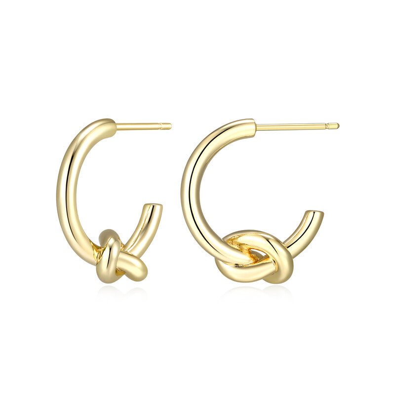 RE0295 - Knot Open Hoop Earrings | reign