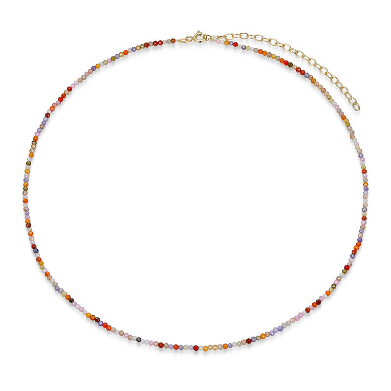 RN0286 - Multi-Color CZ Bead Necklace | reign