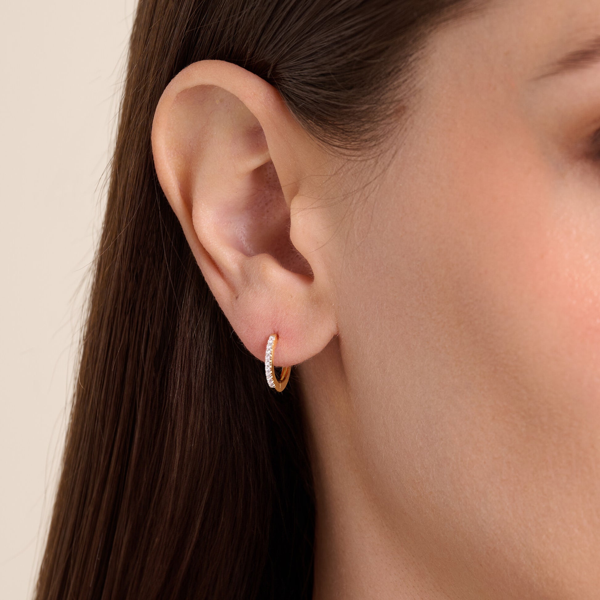 Medium Hoop Earrings in 14K Yellow Gold | Monte Luna