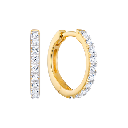 Medium Hoop Earrings in 14K Yellow Gold | Monte Luna