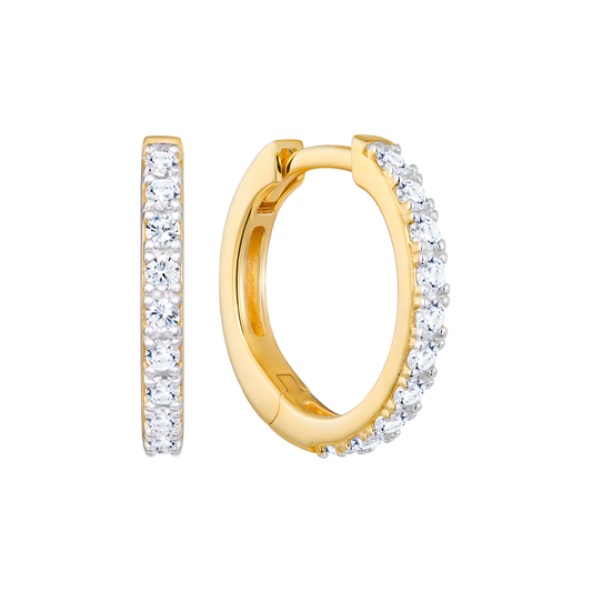 Medium Hoop Earrings in 14K Yellow Gold | Monte Luna