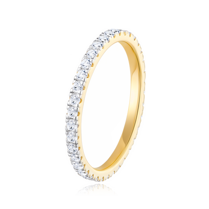 Lab-Created Diamond Eternity Ring in 14K Yellow Gold | Monte Luna