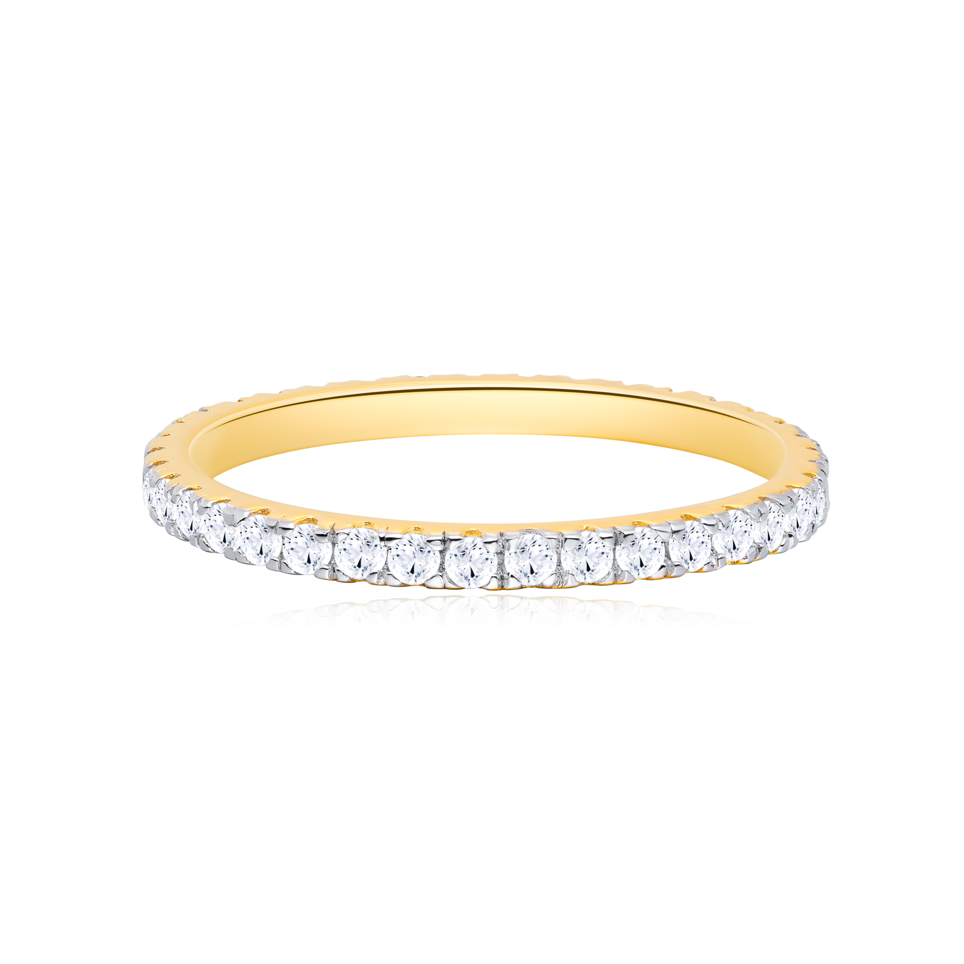 Lab-Created Diamond Eternity Ring in 14K Yellow Gold | Monte Luna