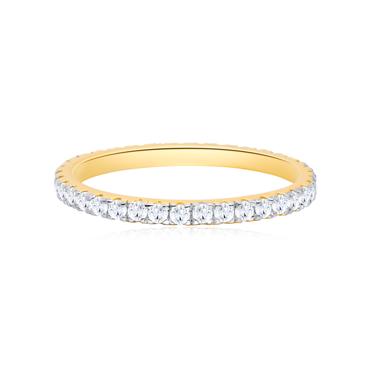 Lab-Created Diamond Eternity Ring in 14K Yellow Gold | Monte Luna