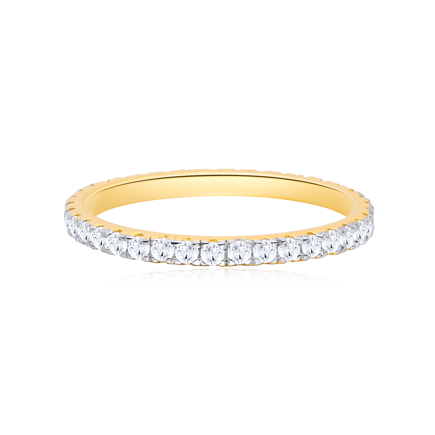 Lab-Created Diamond Eternity Ring in 14K Yellow Gold | Monte Luna