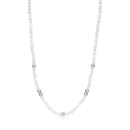 RN0205 - Mother-of-Pearl & Sterling Silver Beaded Necklace | reign