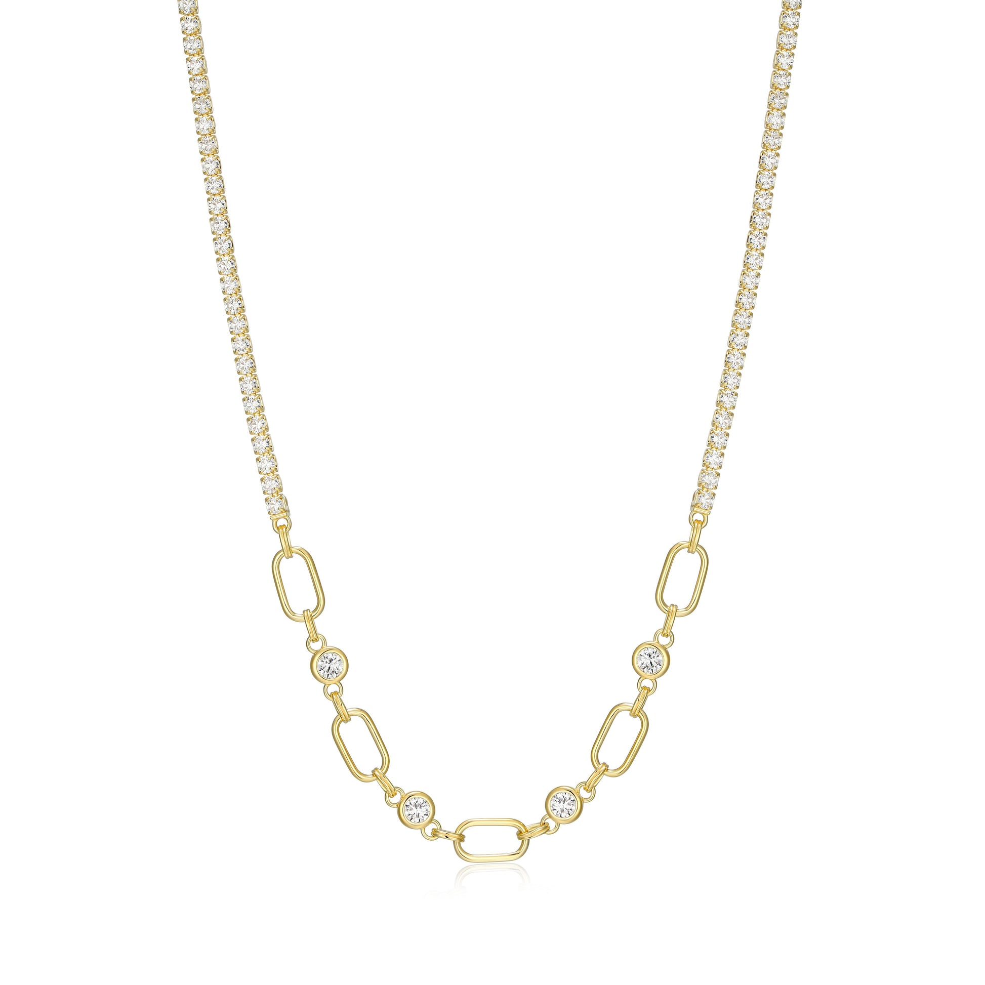 RN0189 - Oval Link & Tennis Necklace | reign
