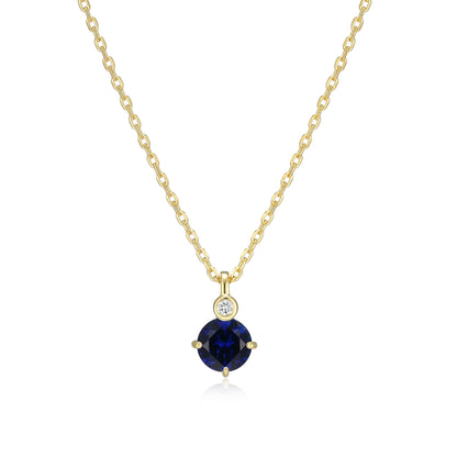 N10348SEPY - Birthstone with Lab-Grown Diamond Accent Necklace | elle