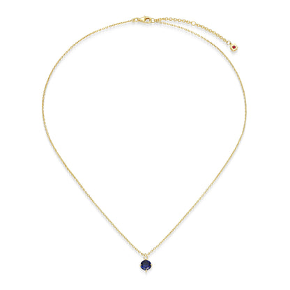 N10348SEPY - Birthstone with Lab-Grown Diamond Accent Necklace | elle