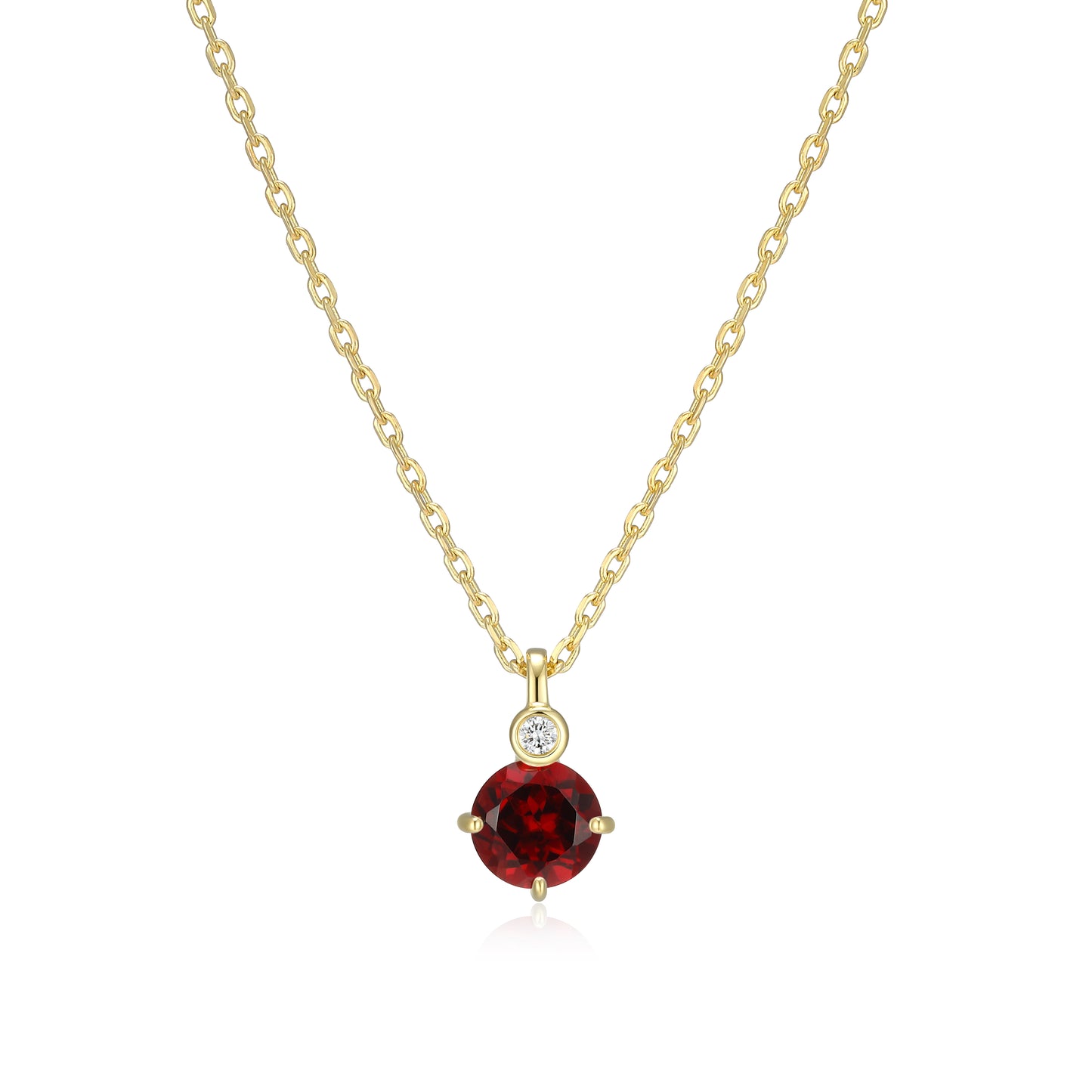 N10348JANY - Birthstone with Lab-Grown Diamond Accent Necklace | elle
