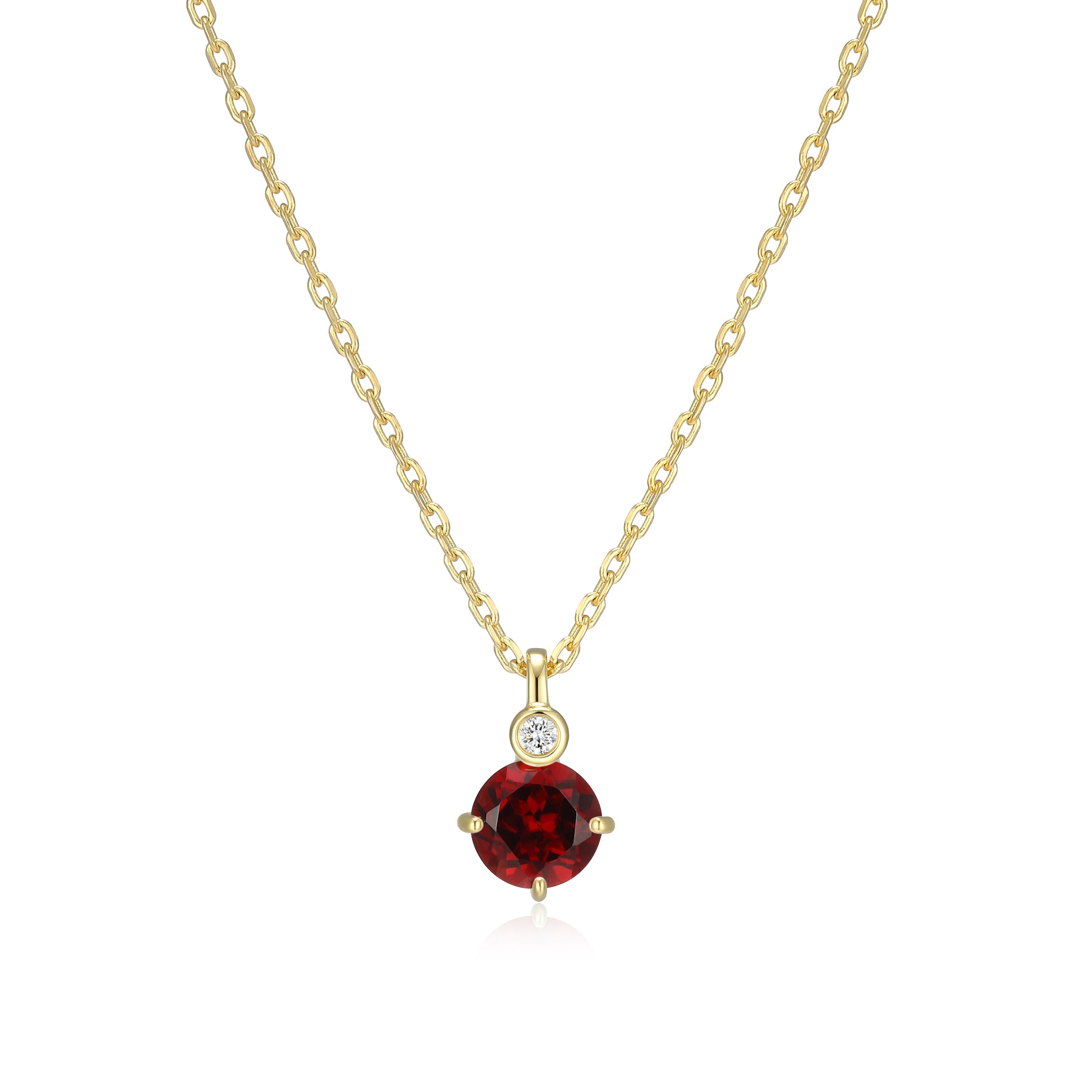 N10348JANY - Birthstone with Lab-Grown Diamond Accent Necklace | elle