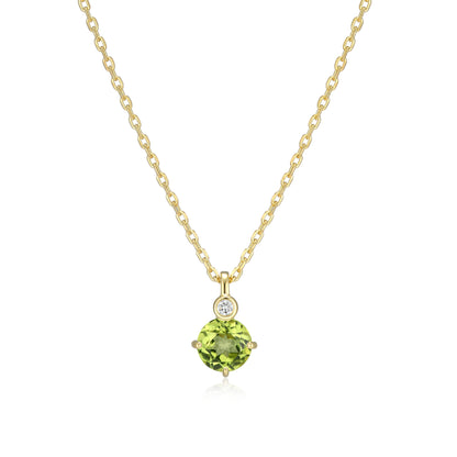 N10348AUGY - Birthstone with Lab-Grown Diamond Accent Necklace | elle