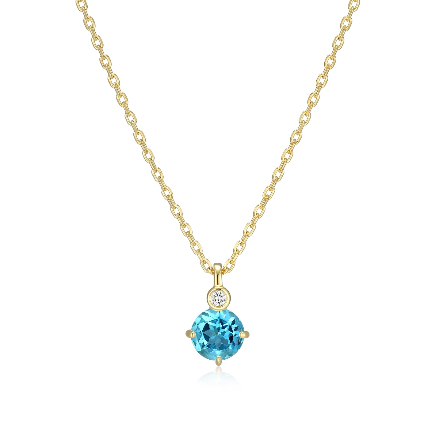 N10348DECY - Birthstone with Lab-Grown Diamond Accent Necklace | elle