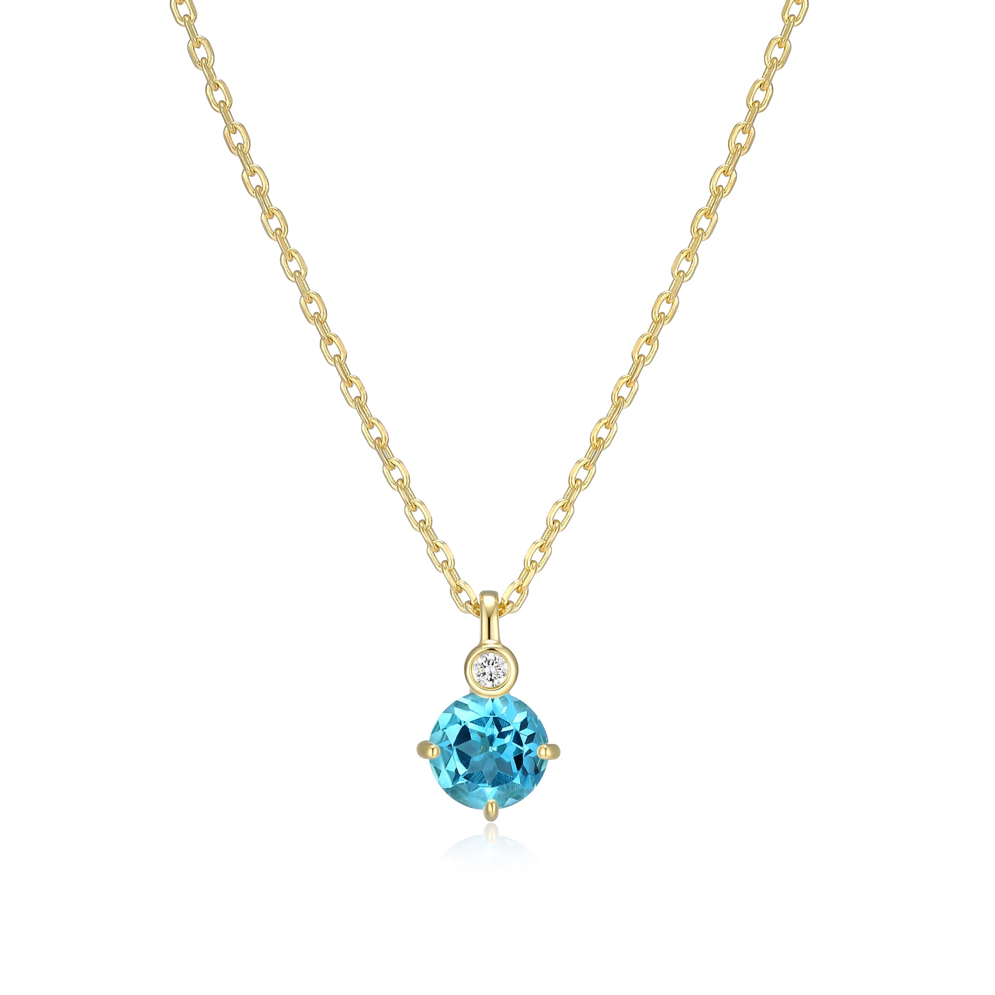 N10348DECY - Birthstone with Lab-Grown Diamond Accent Necklace | elle