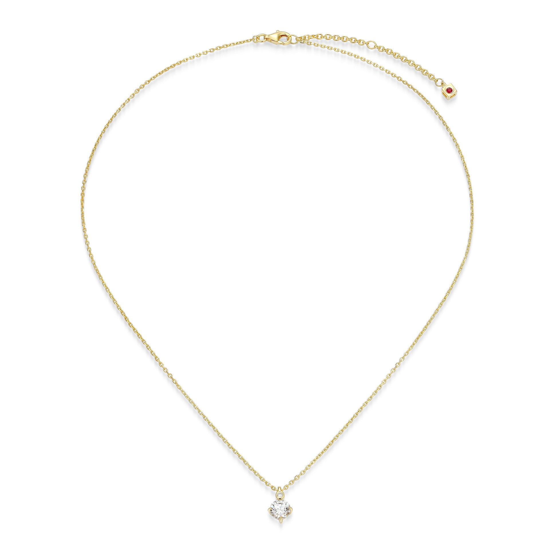 N10348APRY - Birthstone with Lab-Grown Diamond Accent Necklace | elle