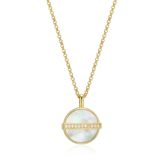LN0300 - Lucency Mother of Pearl Pendant Necklace | elle