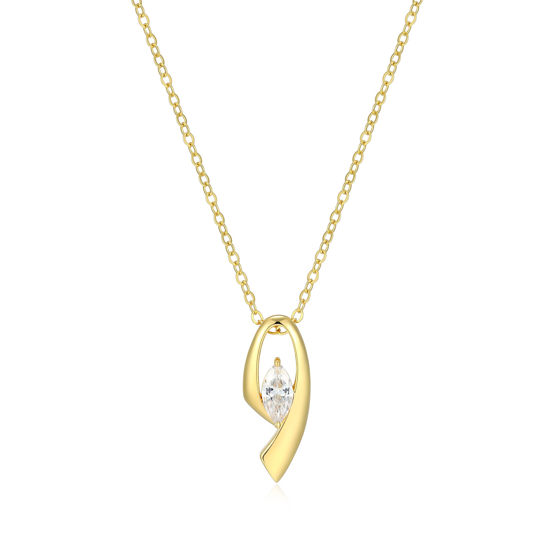 LN0277 - Marquise Ribbon Necklace | Paris 1901