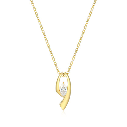 LN0277 - Marquise Ribbon Necklace | Paris 1901