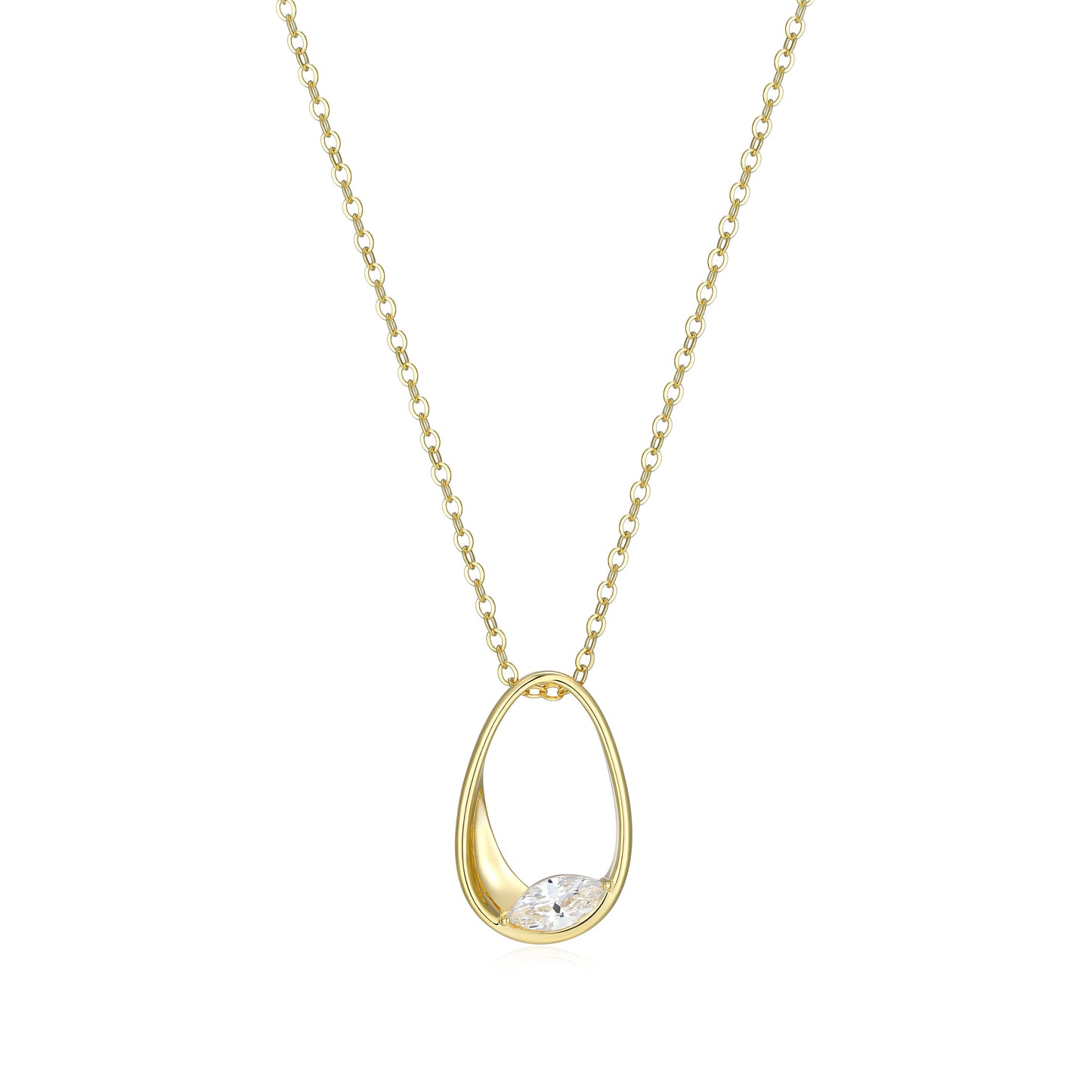 LN0279 - Sculpted Oval Necklace | Paris 1901
