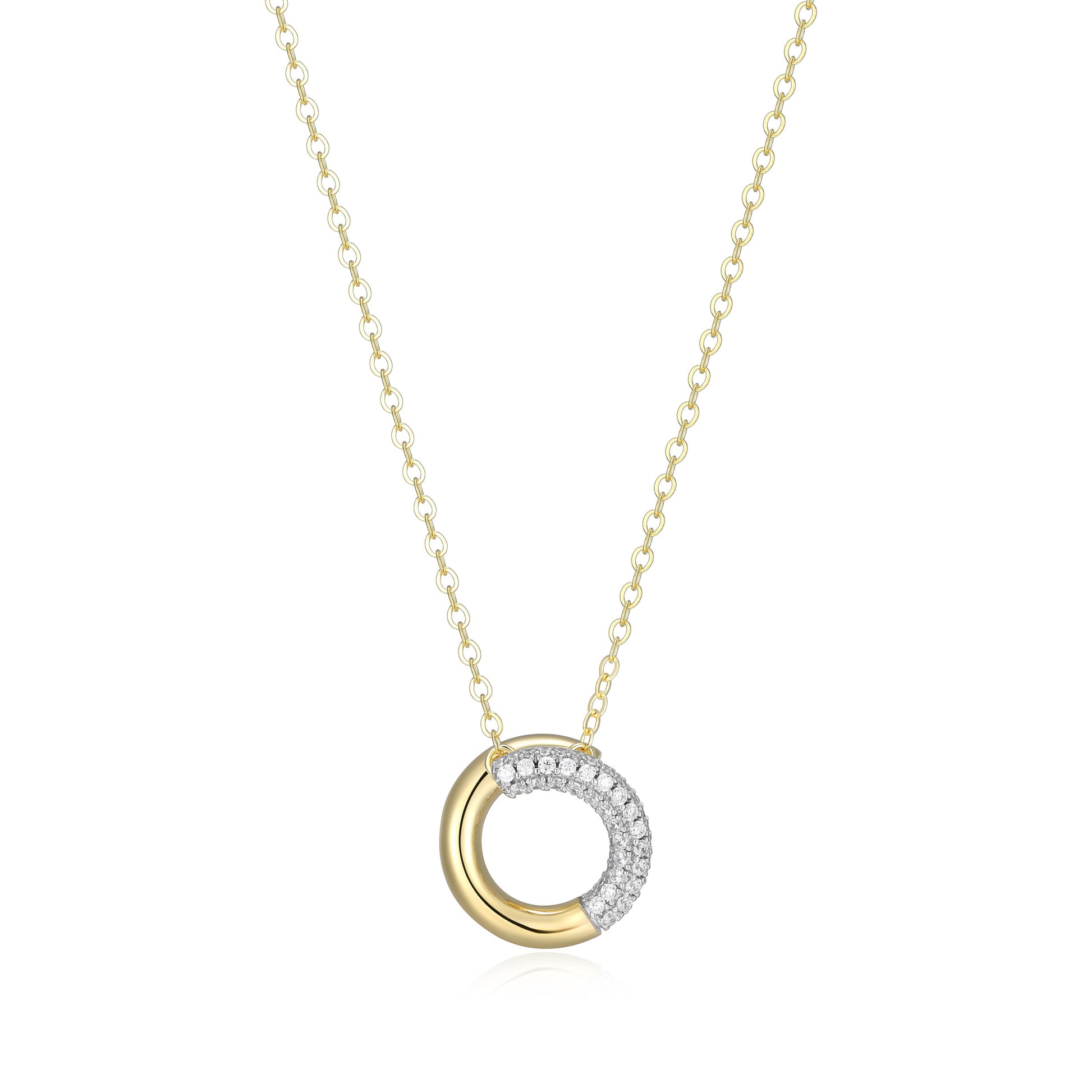 LN0283 - Hidden Halo Necklace | elle