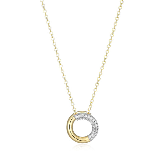 LN0283 - Hidden Halo Necklace | elle