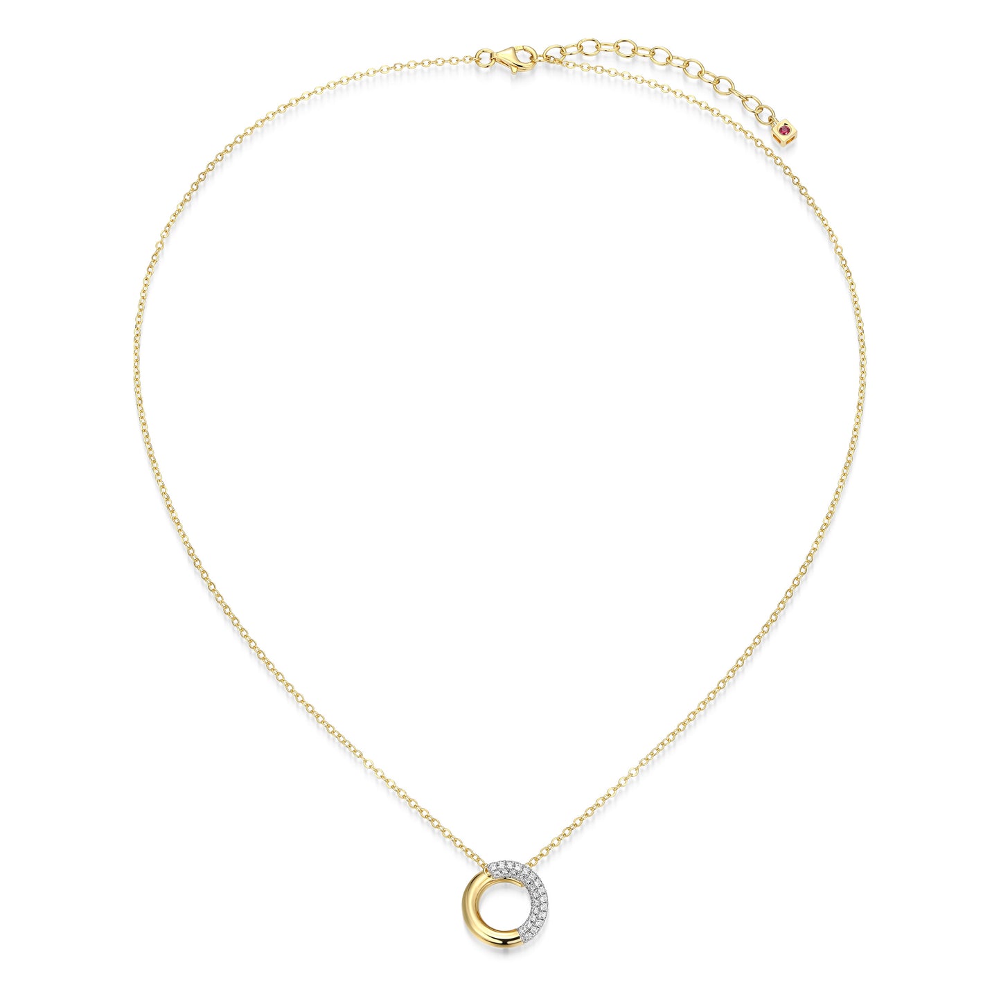 LN0283 - Hidden Halo Necklace | elle