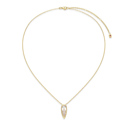 LN0291 - Lustre Inverted Pear Necklace | elle