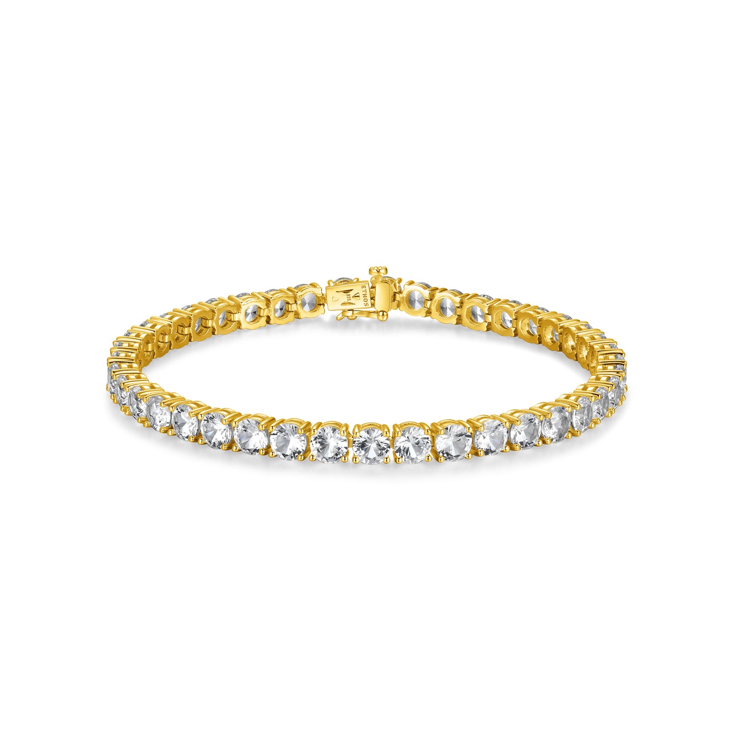 UB0120 - Basic Lab-Created White Sapphire Tennis Bracelet | ethos